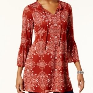 Size XL - Style & Co Printed Peasant Tunic